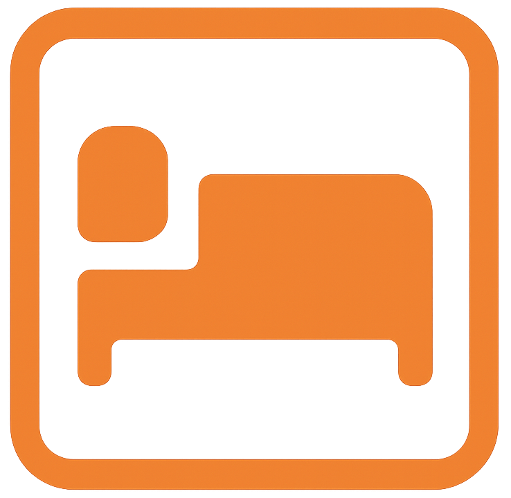 Hotel rooms navigation icon